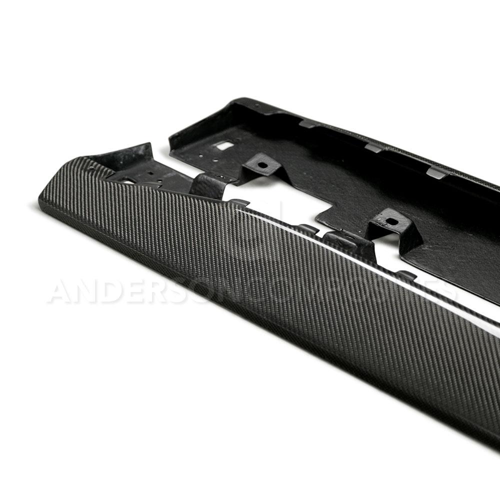 Anderson Composites Type-AR carbon fiber side rocker panel splitter for 2015-2020 Ford Mustang  (AC-SS15FDMU-AR)