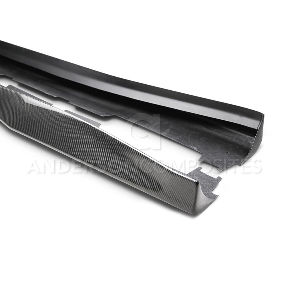 Anderson Composites Type-AZ carbon fiber rocker panel for 2016-2021 Chevrolet Camaro  (AC-SS16CHCAM-AZ)