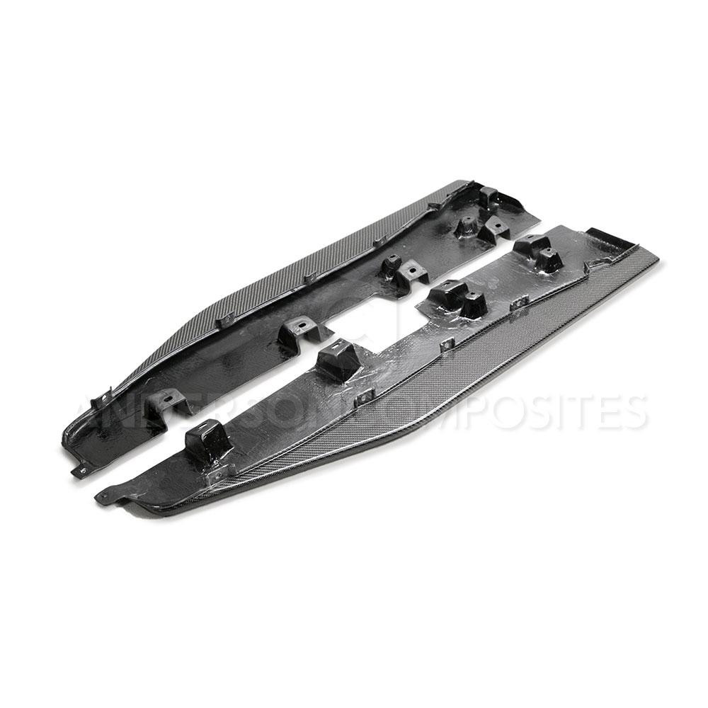 Anderson Composites Carbon fiber side splitter extensions for 2020-2021 Ford Mustang Shelby GT500  (AC-SX20FDMU500)
