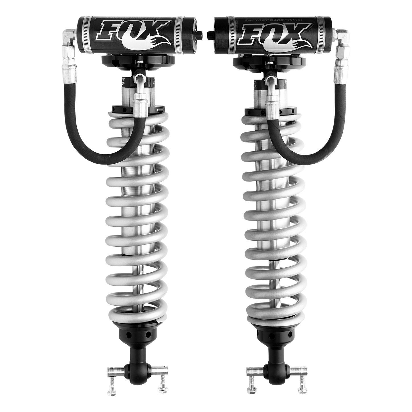 Fox 2.5 Factory Series 5.35in. R/R Coilover Shock Set - Black/Zinc - Chevy 1500 4WD 2007 w/ UCA