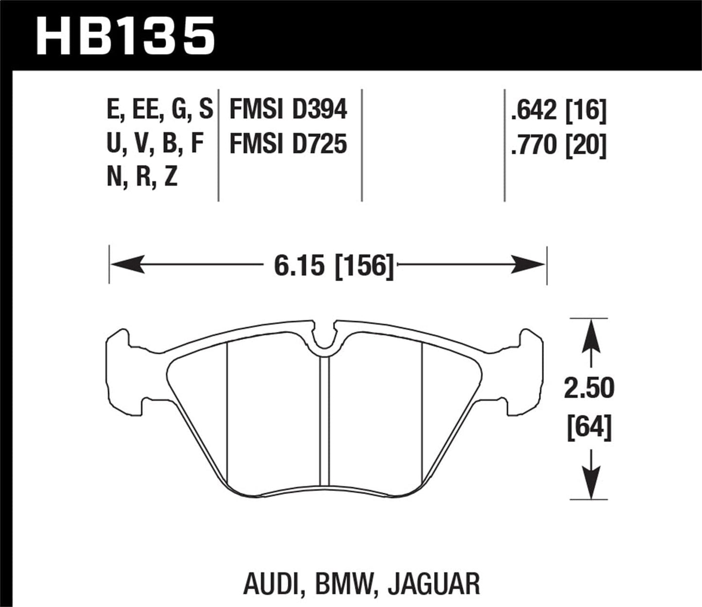 Hawk 90-93 Geo Storm / 90-92 Isuzu Impulse / 90-93 Mazda Miata DTC-60 Front Race Brake Pad