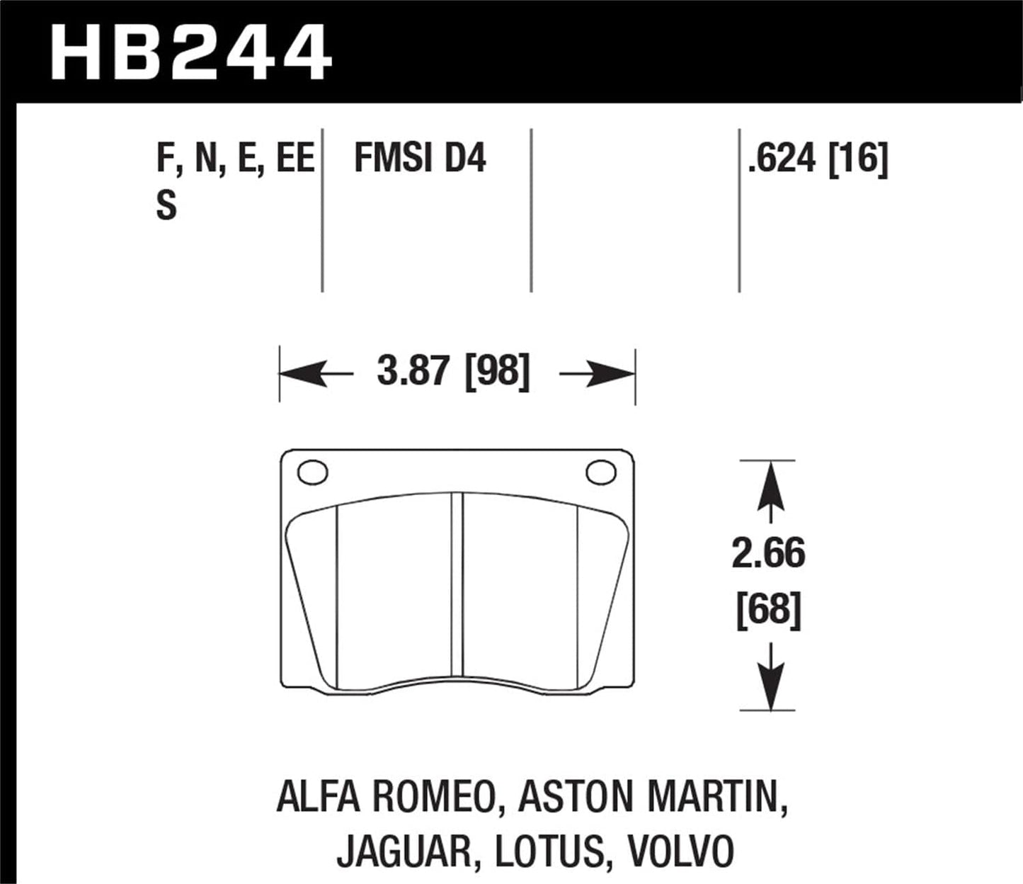 Hawk Audii 5000 S Turbo/4000CS Quattro/Coupe GT / Volkswagen Golf/Jetta/Passat Race Front Bra