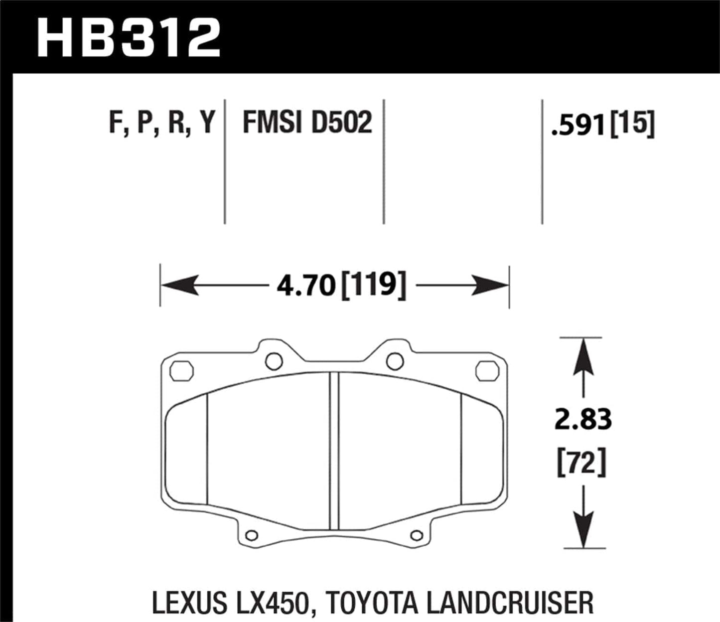 Hawk HPS Street Brake Pads | HB312F.591