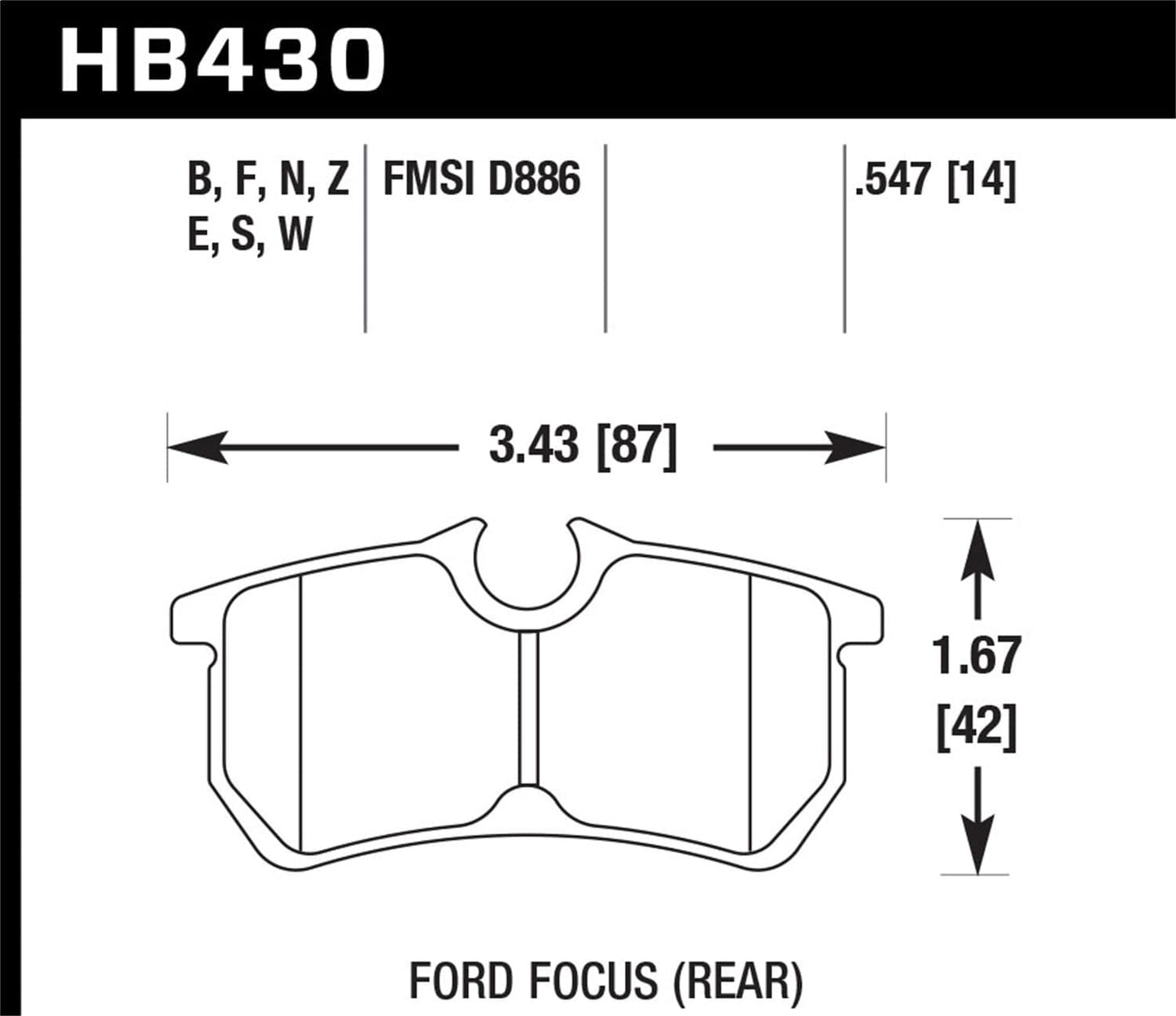 Hawk Wilwood Dynalite Caliper Blue 9012 Brake Pads