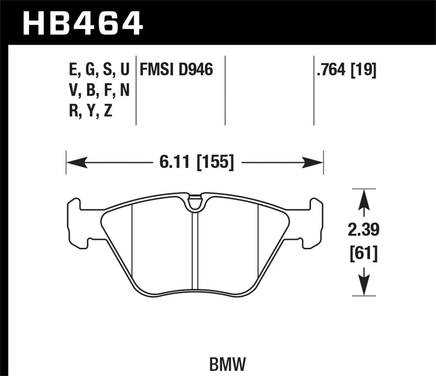 Hawk HP+ Street Brake Pads | HB464N.764