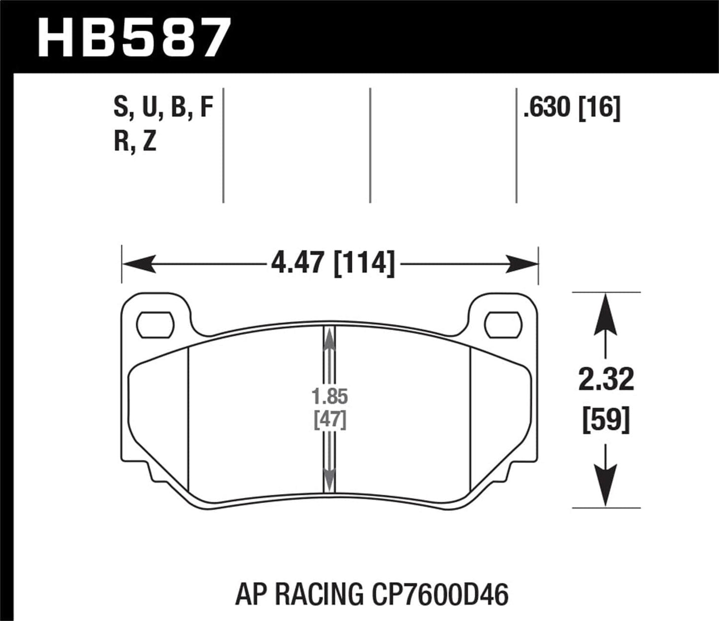 Hawk AP Racing CP7040 DTC-70 Race Brake Pads