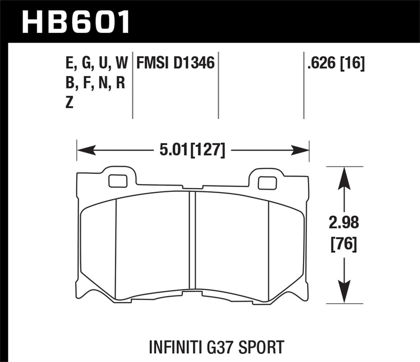 Hawk 10-11 Chevy Corvette Grand Sport / 06-08 Corvette Z06 (1 piece) Front DTC-70 Race Brake Pads