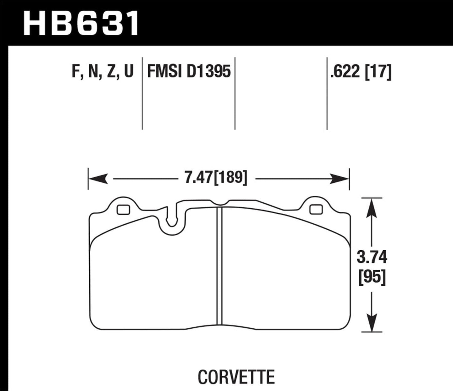 Hawk 09 Nissan GT-R R35 Brembo DTC-70 Race Front Brake Pads