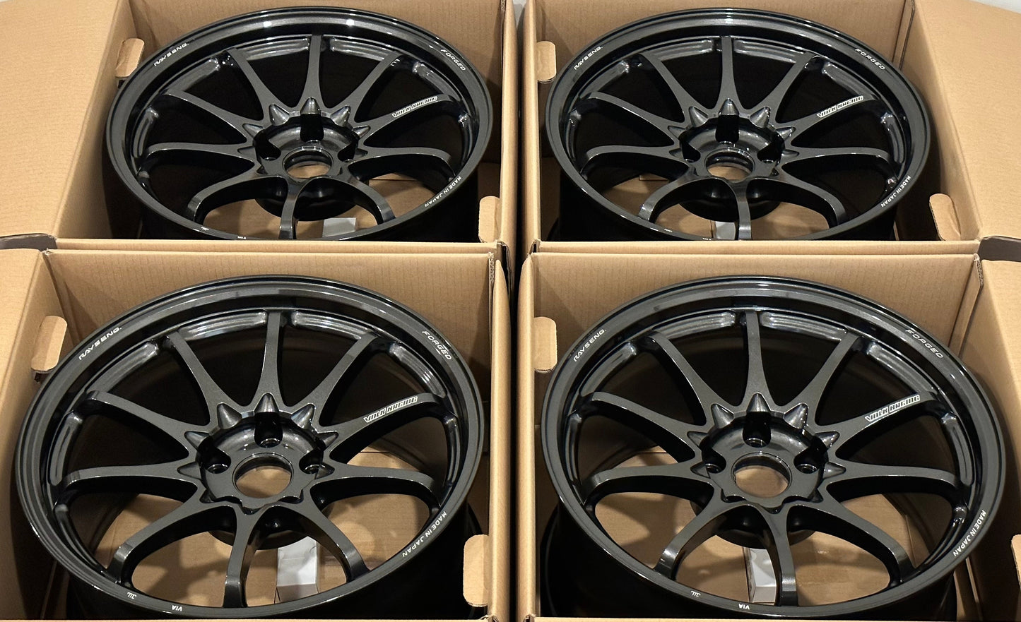 Volk Racing CE28N-Plus 18x9.5 +12 5x114.3 Diamond Dark Gunmetal (SET)