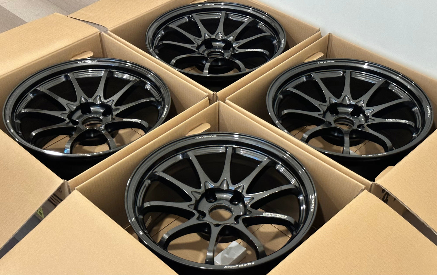 Volk Racing CE28N-Plus 18x9.5 +12 5x114.3 Diamond Dark Gunmetal (SET)