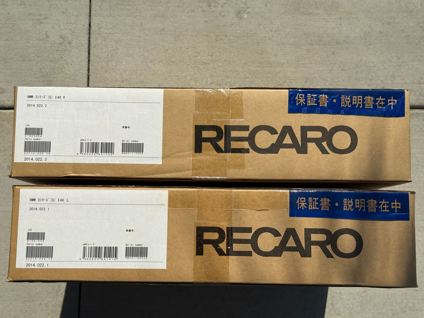 Recaro Base Frame Seat Rails - BMW E46
