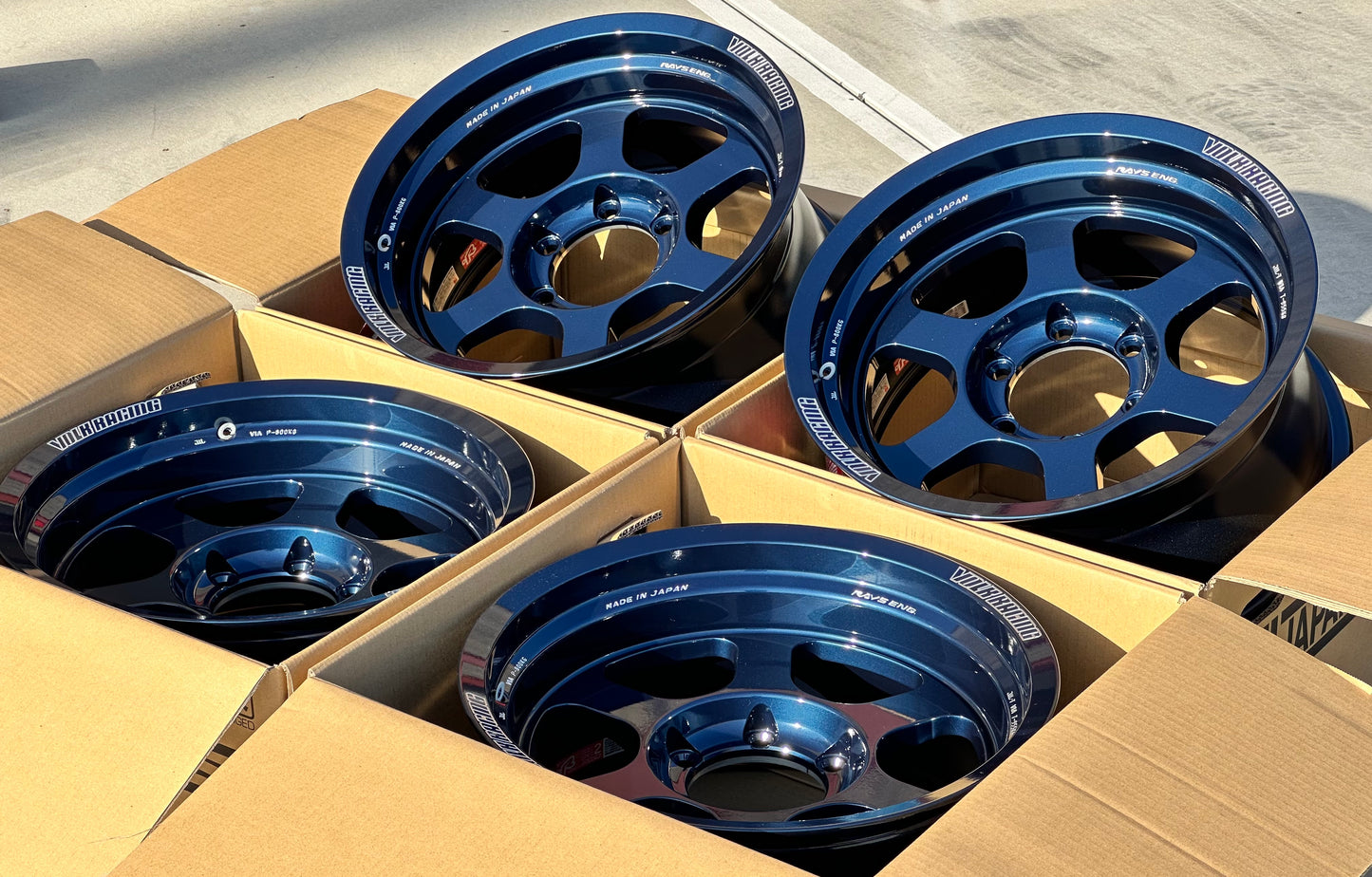 Volk Racing TE37XT M-Spec 17x8.5 -10 6x139.7 Mag Blue (SET)