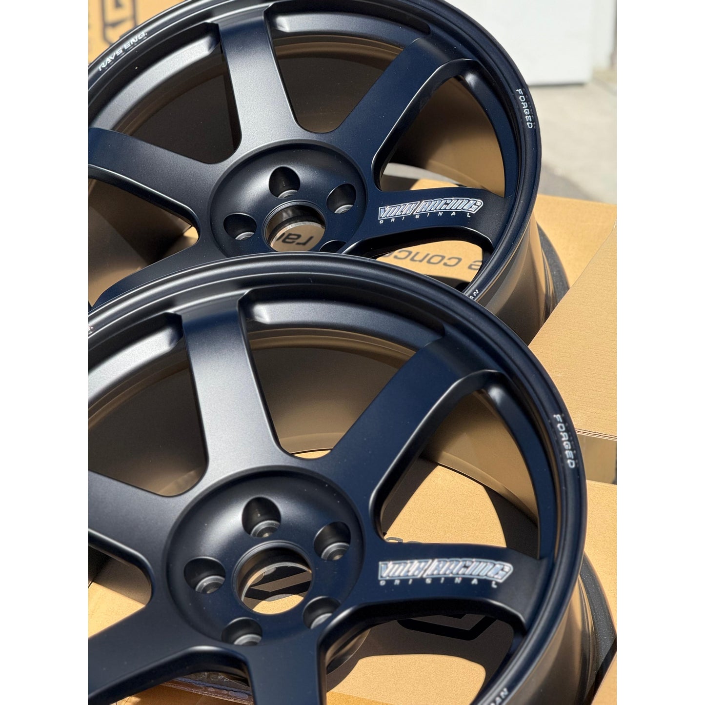 Volk Racing TE37 Saga S-Plus 19x10 +8, 19x11 +18 5x112 Matte Black (SET)