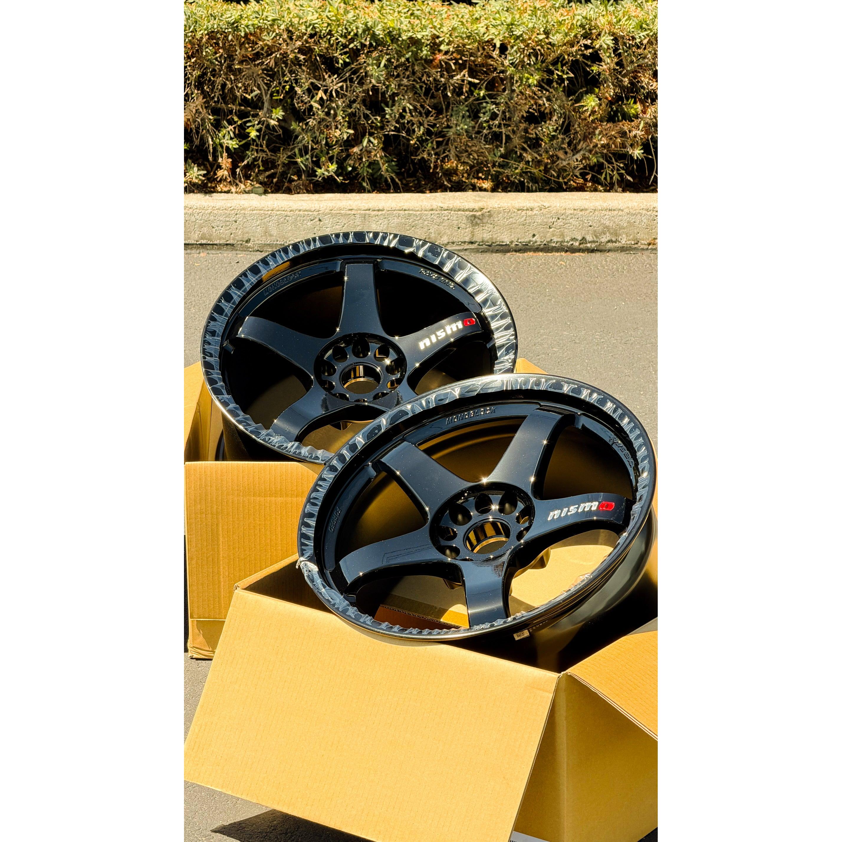 Nismo LMGT4 18x9.5 +12 & 18x10.5 +15 5x114.3 Black – WheelFlip