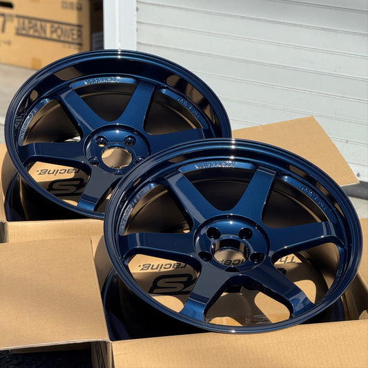 Volk Racing TE37SL 19x9.5 +22, 19x10.5 +35 5x112 Mag Blue (SET)