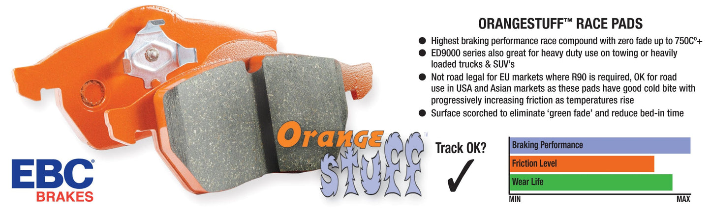 EBC Orangestuff Front Brake Pads | 99-03 Aston Martin DB7 5.9