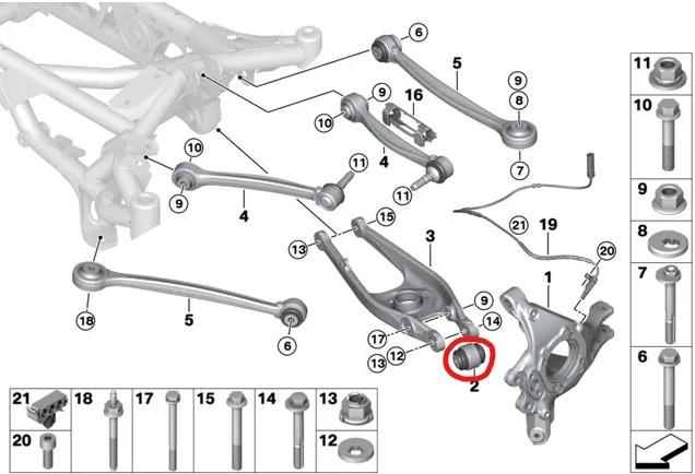 SPL Parts Rear Spherical Lower Control Arm Bushing Set - 2009-2013 BMW 328i xDrive (E92)
