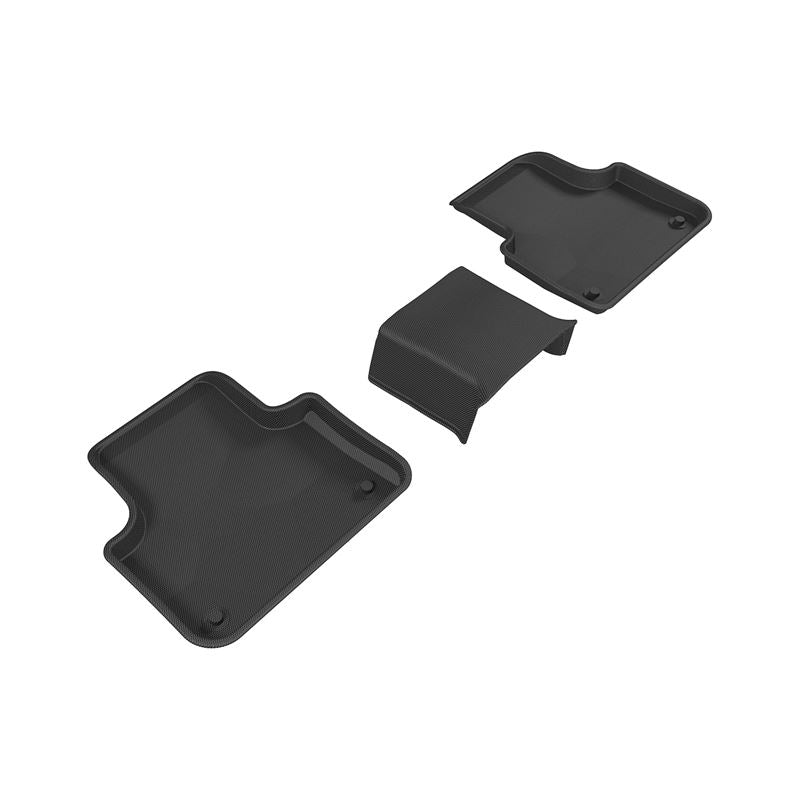 3D MAXpider KAGU 2nd Row Floormats - Black | 2017-2020 Audi Q7/Q8 (L1AD04021509)