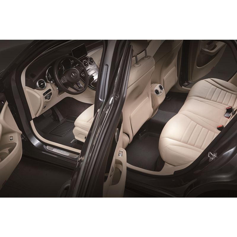 3D MAXpider KAGU 1st & 2nd Row Floormats - Black | 2018-2020 Kia Stinger Awd (L1KA04501509)