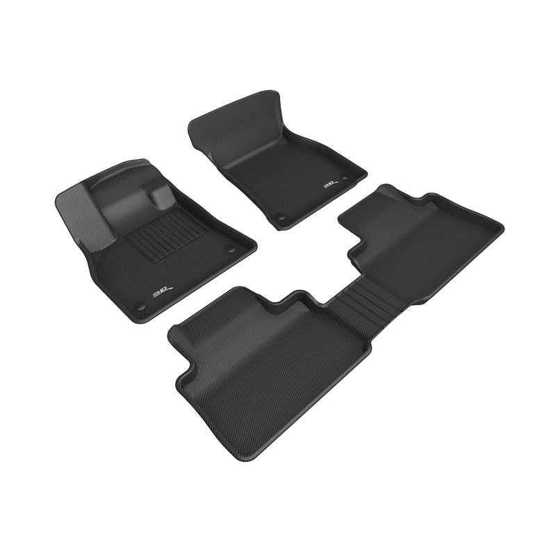 3D MAXpider KAGU 1st 2nd Row Floormats - Black | 19-21 Audi E-Tron (L1AD05901509)