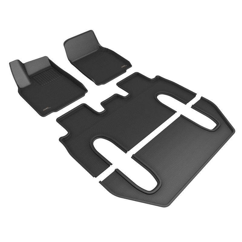 3D MAXpider KAGU Floorliners R1 R2 R3 - Black | 2022 Tesla Model X (L1TL04301509)