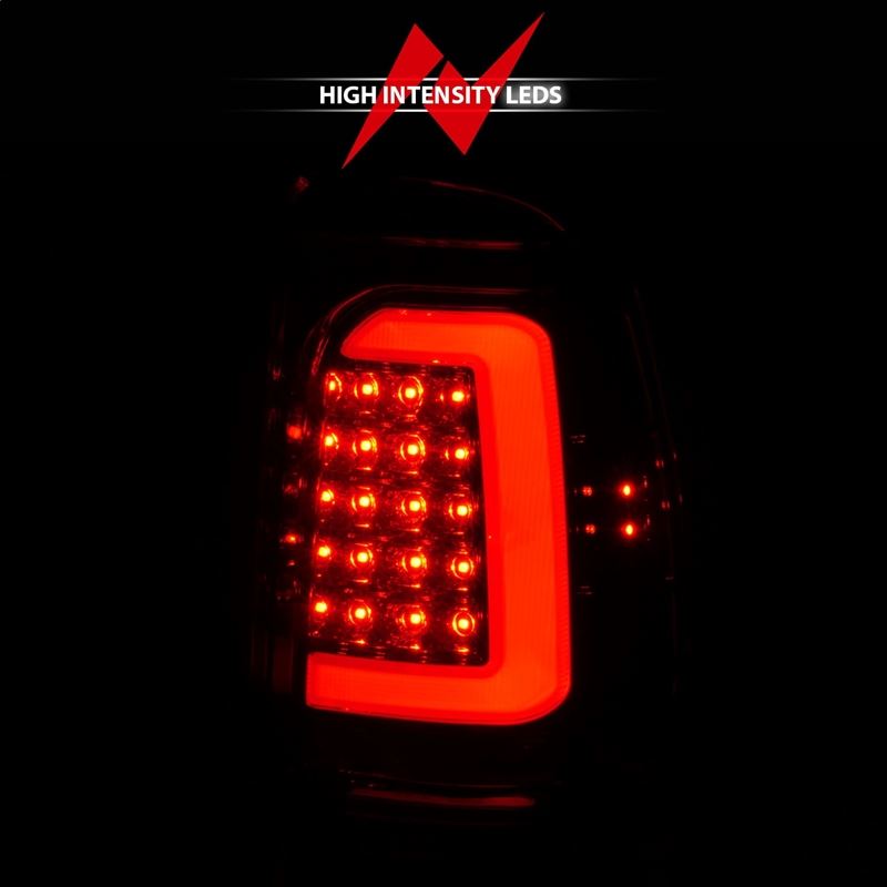ANZO USA Tail Light Assembly, LED, Red Lens, Chrome Housing, Pair, (311349)