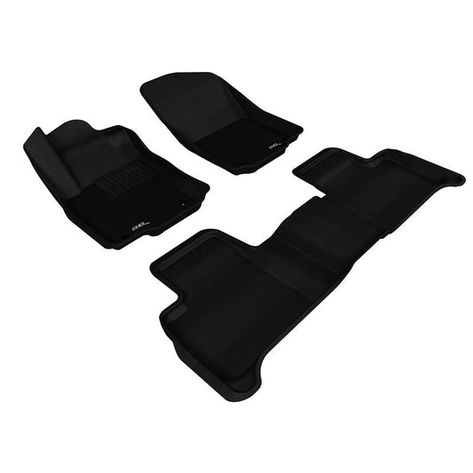 3D MAXpider KAGU 1st & 2nd Row Floormats - Black | 2012-2018 Mercedes-Benz GLE-Class/ML-Class (L1MB02901509)