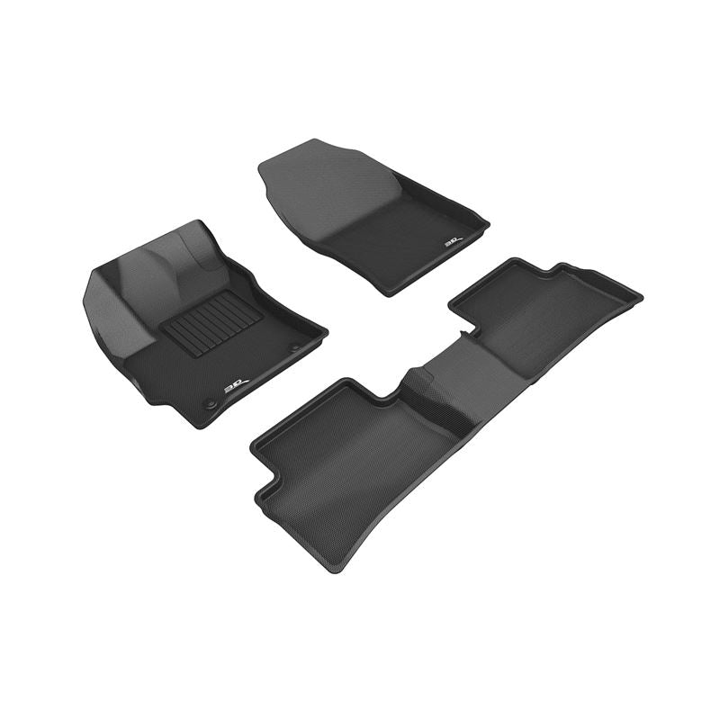 3D MAXpider KAGU 1st/2nd Row Floormats - Black | 2019-2020 Toyota Corolla Hatchback (L1TY24601509)