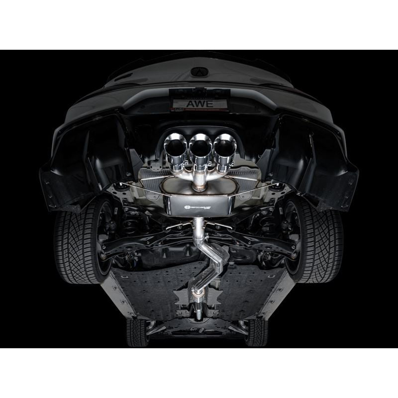 AWE Tuning Touring Edition Exhaust w/ Triple Chrome Silver Tips for 2024 Acura Integra Type S DE5 FWD (3015-52335)