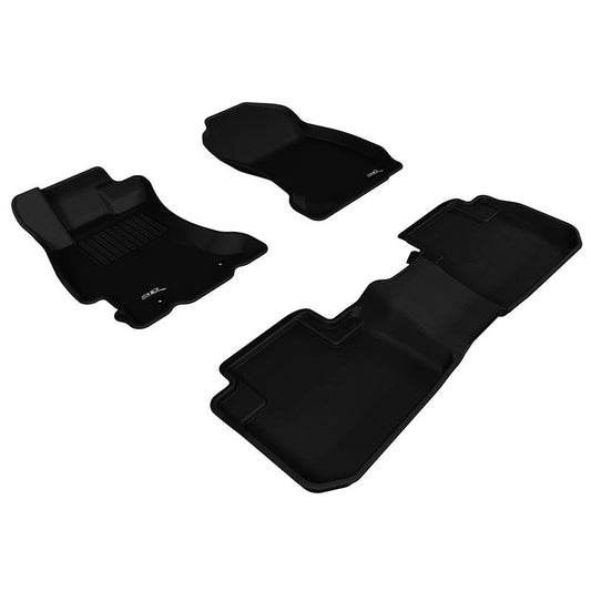 3D MAXpider KAGU 1st & 2nd Row Floormats - Black | 2014-2018 Subaru Forester (L1SB00901509)