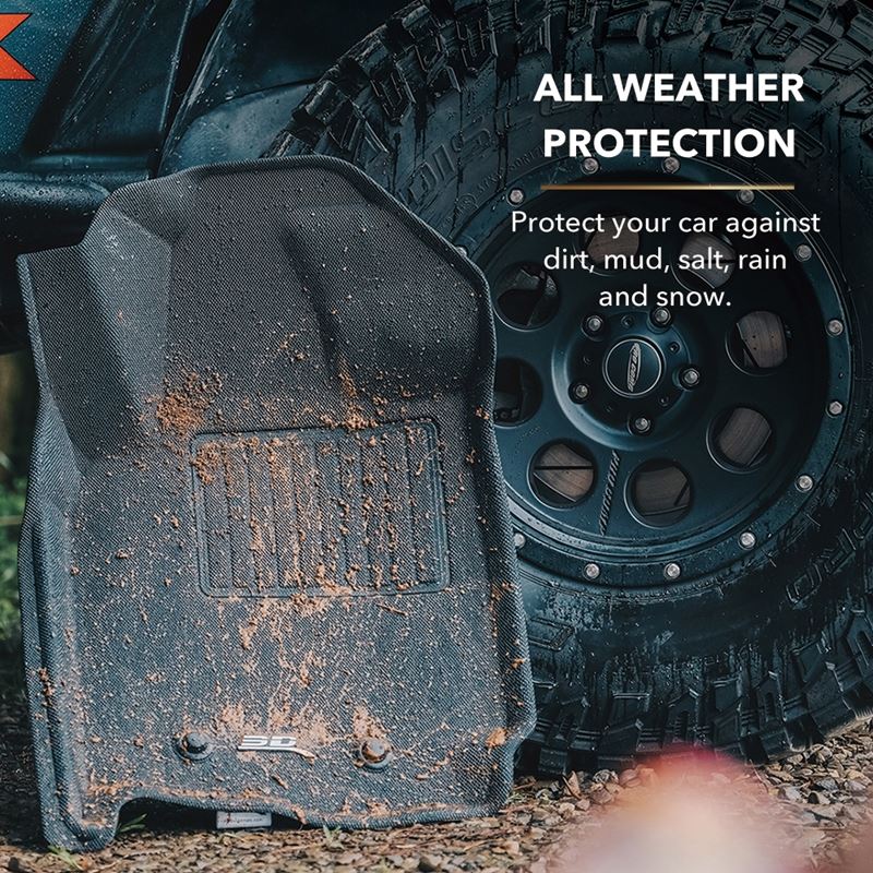 3D MAXpider KAGU 1st & 2nd Row Floor Liner - Black | 2022+ Toyota Tundra Crew Max (L1TY28801509)
