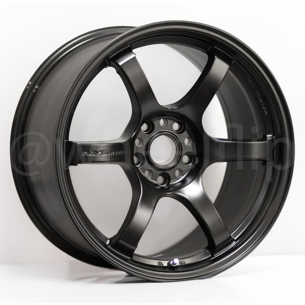 Gram Lights 57DR 18x10.5 +22 5x114.3 Semi Glossy Black-WheelFlip