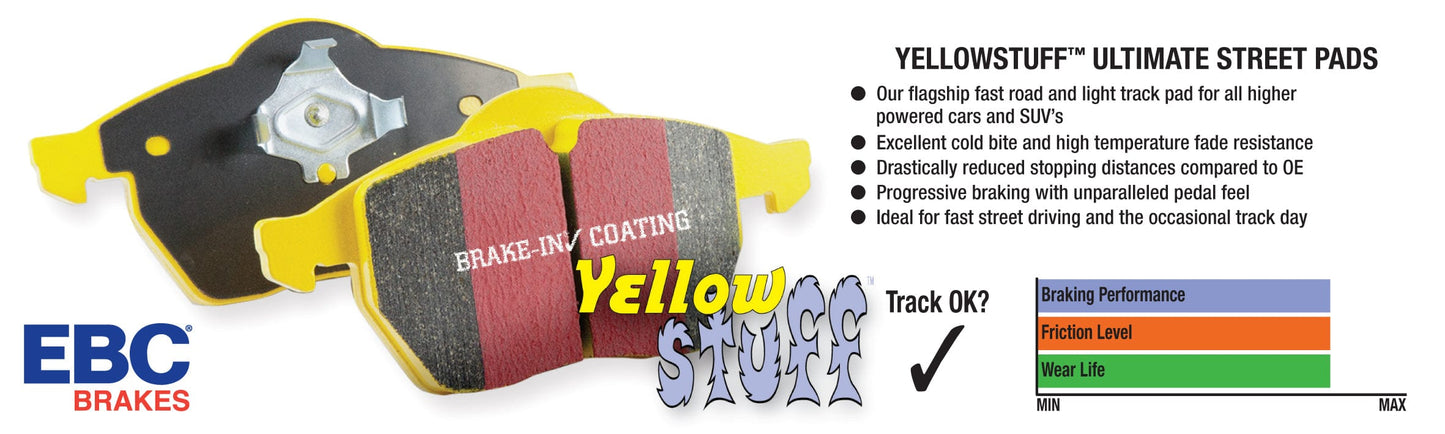 EBC Yellowstuff Front Brake Pads | 15+ Ford Mustang 2.3 Turbo Performance Pkg