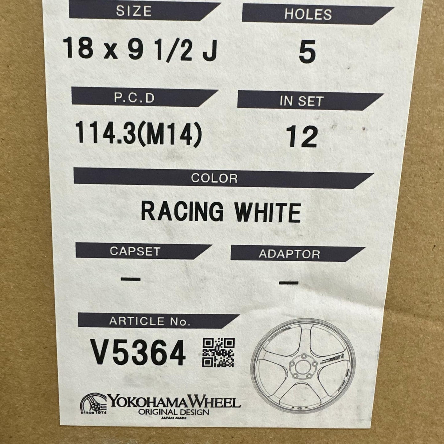 Advan GT Beyond 18x9.5 +12 5x114.3 Racing White (SET)