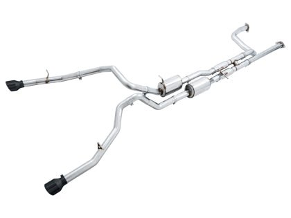 AWE 0FG Catback Exhaust w/ Diamond Black Tips 2021-2024 6.2L RAM TRX