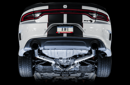 AWE Track Edition Catback Exhaust w/ Diamond Black Tips 2018-2023 Dodge Charger 6.4L / 6.2L