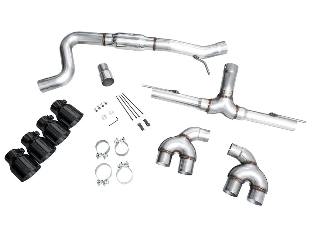 AWE Track Edition Catback Exhaust w/ Diamond Black Tips 2022-2024 Volkswagen Golf R