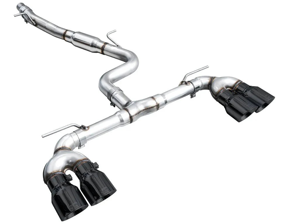 AWE Track Edition Catback Exhaust w/ Diamond Black Tips 2022-2024 Volkswagen Golf R
