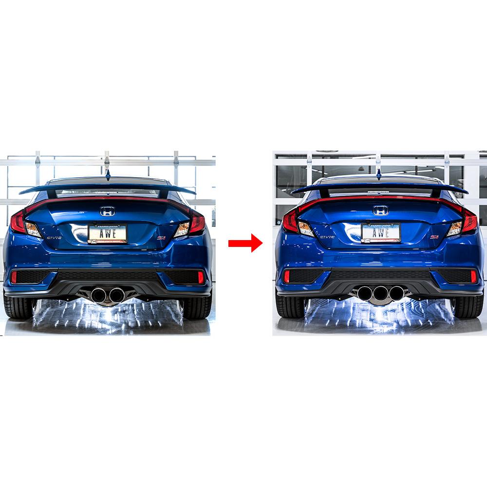 AWE Triple Tip Exhaust Conversion Kit | 2017-2021 Honda Civic Si 1.5L (3810-52018)