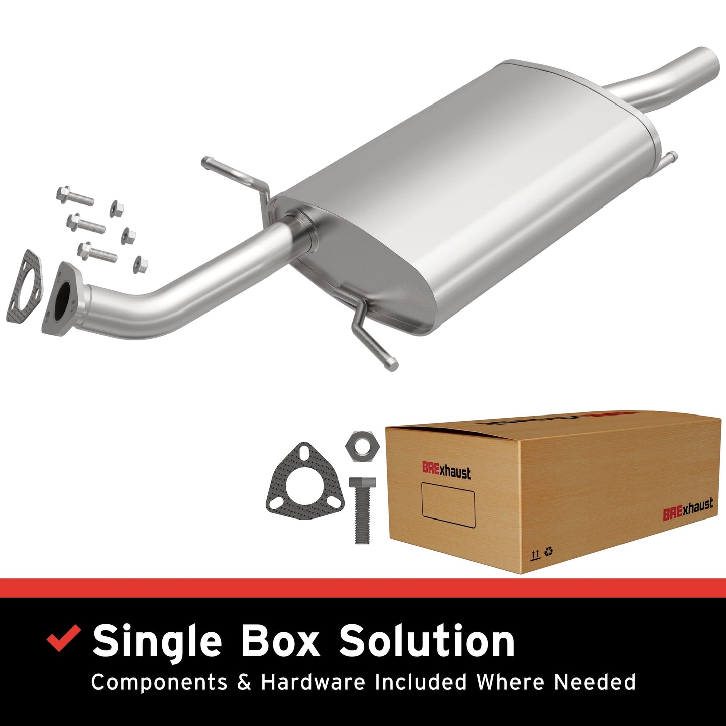 BRExhaust 2002-2007 Mitsubishi Lancer 2.0L Direct-Fit Muffler Kit
