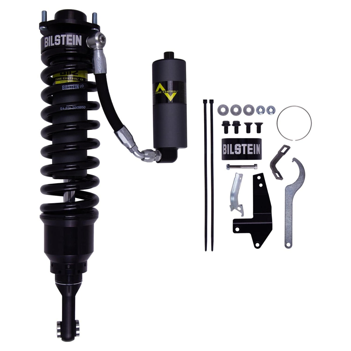 Bilstein B8 8112 (ZoneControl CR) Front Right Shock Absorber and Coil Spring Assembly for 2010-2024 Toyota 4Runner 4WD - 22.80 in. Extended, EVO Grey, With Kinetic Dynamic Suspension System