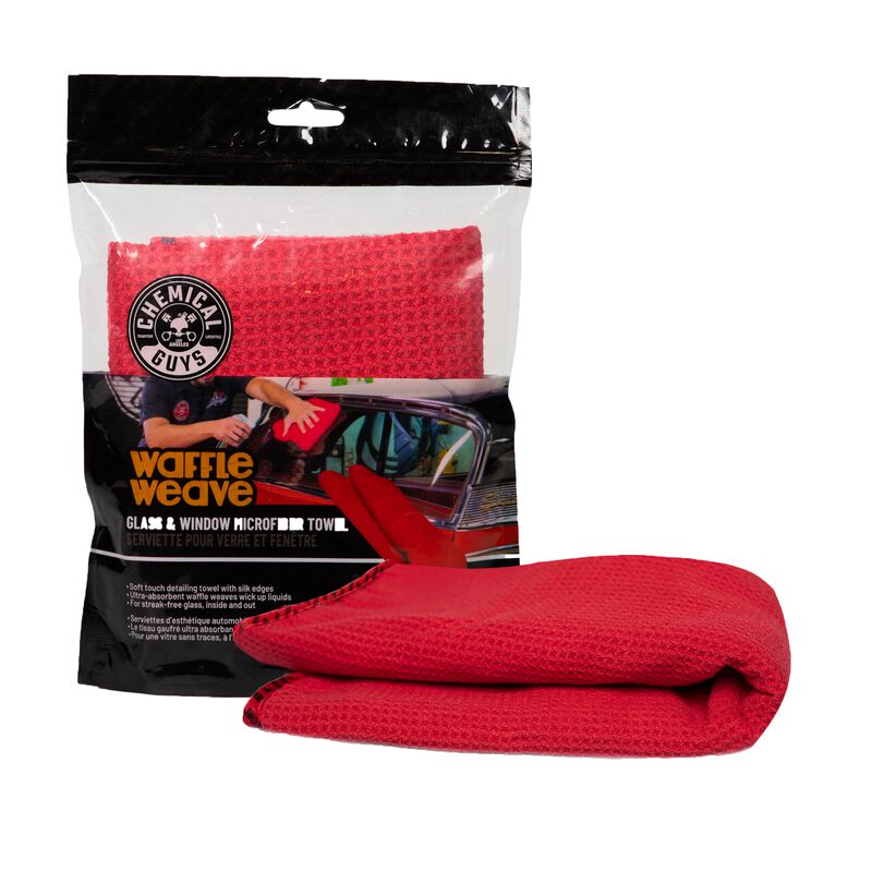 Chemical Guys 24" x 16" Waffle Weave Glass and Window Microfiber Towel | Universal (MIC707)