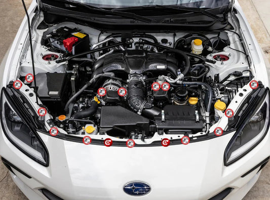 Compressive Engine Dress-up Clips 16 Piece Complete Kit 2022-2024 BRZ