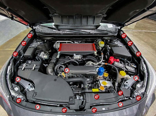 Compressive Engine Dress-up Clips 17 Piece Complete Kit 2020-2023 Outback XT