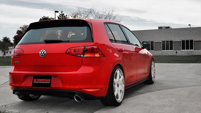 Corsa Sport 3.0in Cat-Back Dual Rear Exit with Single Pro-Series Tips | 2015-2017 Volkswagen GTI Mk7 (14834)