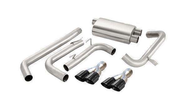1998-2002 Chevrolet Camaro / Pontiac Firebird 3.0" Cat-Back, Dual Rear Exit with Twin 3.5" Black Pro-Series Tips by Corsa (14143BLK)