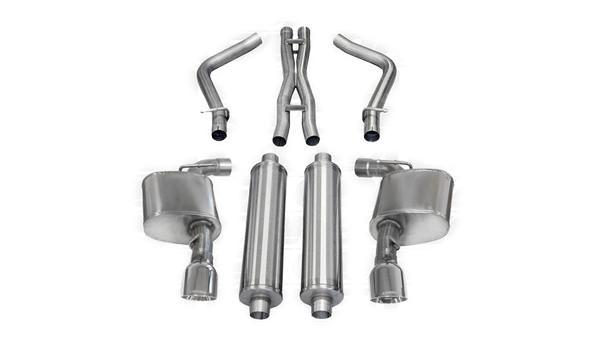 Corsa 2.75" Cat-Back, Dual Rear Exit w/ Single 4.5" Polished Pro-Series Tips | 2012-2014 Chrysler/Dodge Multiple Fitments (14463)