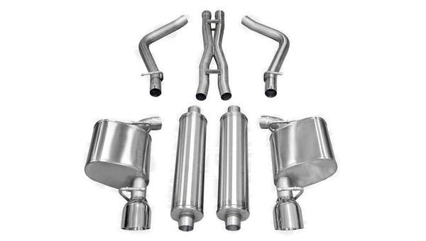 2011-2014 Chrysler 300 R/T 2.5" Cat-Back, Dual Rear Exit with Single 4.5" Polished Pro-Series Tips by Corsa (14537)