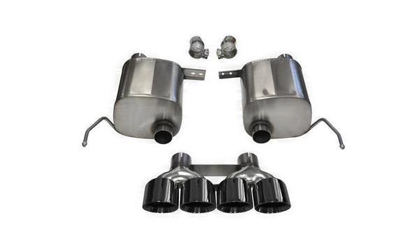 Corsa Xtreme 2.75" Valve-Back Dual Rear Exit w/ Quad 4.5" Black Pro-Series Tips | 2014-2019 Chevrolet Corvette C7 (14762BLK)