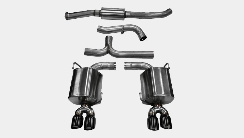 Corsa Sport Catback Exhaust Black Quad 3.5" Tips | 2015-2021 Subaru WRX/STI (14857BLK)
